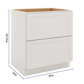 J&K Pure B5 Base w/2 Drawers - 30" W