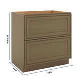 J&K Hazel H8 Base w/2 Drawers - 33" W