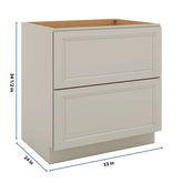 J&K Pebble B6 Base w/2 Drawers - 33" W