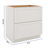 J&K Pure B5 Base w/2 Drawers - 33" W