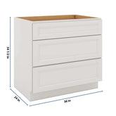 J&K Pure B5 Base w/3 Drawers - 36" W