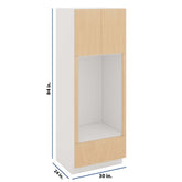 Modernform Cabinet Natural Oak 30" W X 84" H X 24" D Tall Double Oven Cabinet