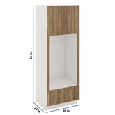 Modernform Cabinet Walnut 30" W X 84" H X 24" D Tall Double Oven Cabinet
