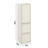 Modernform Cabinet Slim Dove White 12" W X 45" H X 12" D Vanity Countertop Linen Cabinet