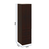 J&K Java Coffee S1 Vanity Counter Linen 12" W x 45" H x 12" D