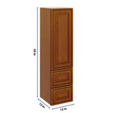 J&K Mocha Glazed K10 Vanity Counter Linen 12" W x 45" H x 12" D