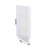 Modernform Cabinet Gloss White 3" W X 34 1/2" H X 24" D Base Dishwasher End Panel
