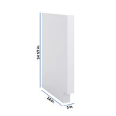 Modernform Cabinet Matte White 3" W X 34 1/2" H X 24" D Base Dishwasher End Panel