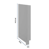 J&K Castle Grey S5 Dishwasher Panel w/Return Filler 3" W x 34 1/2" H x 24" D