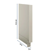 J&K Pebble B6 Dishwasher Panel w/Return Filler 3" W x 34 1/2" H x 24" D