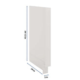 J&K Pure B5 Dishwasher Panel w/Return Filler 3" W x 34 1/2" H x 24" D