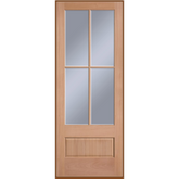 36 x 96 in Exterior Mahogany Door Slab | 3/4 4 Lite