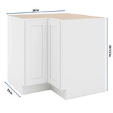 CNC Luxor 5-Piece White 36" W Easy Reach Corner Base Cabinet