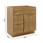 J&K Butterscotch B8 Vanity Sink Combo 30" W x 33" H x 21" D