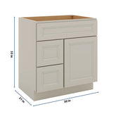 J&K Pebble B6 Vanity Sink Combo 30" W x 33" H x 21" D