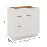 J&K Pure B5 Vanity Sink Combo 30" W x 33" H x 21" D