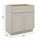 J&K Pebble B6 Vanity Base Sink Door/False Drawer 30" W x 33" H x 21" D