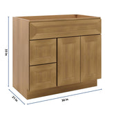 J&K Butterscotch B8 Vanity Sink Combo 36" W x 33" H x 21" D