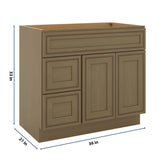 J&K Hazel H8 Vanity Sink Combo 36" W x 33" H x 21" D