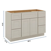 J&K Pebble B6 Vanity Sink Combo 48" W x 33" H x 21" D