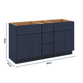 J&K Naval B7 Vanity Sink Combo 60" W x 33" H x 21" D