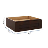 J&K Java Coffee S1 24" W x 7-1/2" H or 8-1/2" H Knee Drawer