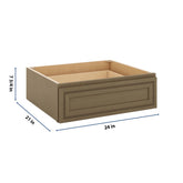 J&K Hazel H8 24" W x 7-1/2" H or 8-1/2" H Knee Drawer