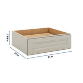 J&K Pebble B6 24" W x 7-1/2" H or 8-1/2" H Knee Drawer