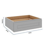 J&K Castle Grey S5 27" W x 7-1/2" H or 8-1/2" H Knee Drawer
