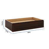J&K Java Coffee S1 36" W x 7-1/2" H or 8-1/2" H Knee Drawer