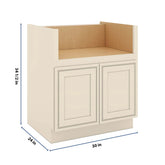 J&K Pearl Glazed H9 Base Farm Sink - 30" W