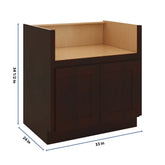J&K Java Coffee S1 Base Farm Sink - 33" W