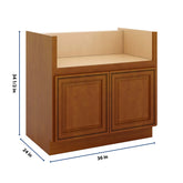 J&K Mocha Glazed K10 Base Farm Sink - 36" W