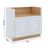 J&K White Shaker S8 Base Farm Sink - 36" W