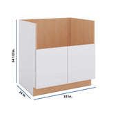 Modernform Cabinet Matte White 33" W X 34 1/2" H X 24" D Farm Sink Base Cabinet