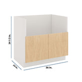 Modernform Cabinet Natural Oak 36" W X 34 1/2" H X 24" D Farm Sink Base Cabinet