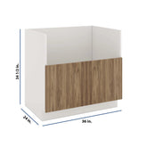 Modernform Cabinet Walnut 36" W X 34 1/2" H X 24" D Farm Sink Base Cabinet