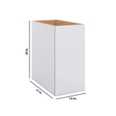 Modernform Cabinet Matte White 12" W X 24" H X 21" D Vanity Floating Full Height Single Door Cabinet