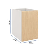 Modernform Cabinet Natural Oak 15" W X 24" H X 21" D Vanity Floating Full Height Single Door Cabinet