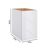 Modernform Cabinet Gloss White 15" W X 24" H X 21" D Vanity Floating Full Height Single Door Cabinet