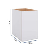 Modernform Cabinet Matte White 15" W X 24" H X 21" D Vanity Floating Full Height Single Door Cabinet