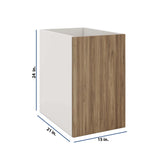 Modernform Cabinet Walnut 15" W X 24" H X 21" D Vanity Floating Full Height Single Door Cabinet