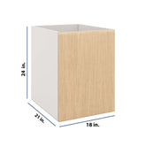 Modernform Cabinet Natural Oak 18" W X 24" H X 21" D Vanity Floating Full Height Single Door Cabinet
