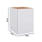 Modernform Cabinet Matte White 18" W X 24" H X 21" D Vanity Floating Full Height Single Door Cabinet