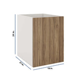 Modernform Cabinet Walnut 18" W X 24" H X 21" D Vanity Floating Full Height Single Door Cabinet