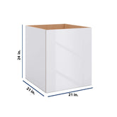 Modernform Cabinet Gloss White 21" W X 24" H X 21" D Vanity Floating Full Height Single Door Cabinet