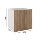 Modernform Cabinet Walnut 24" W X 24" H X 21" D Vanity Floating Full Height Double Door Cabinet