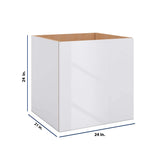 Modernform Cabinet Gloss White 24" W X 24" H X 21" D Vanity Floating Full Height Single Door Cabinet