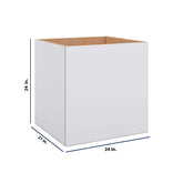 Modernform Cabinet Matte White 24" W X 24" H X 21" D Vanity Floating Full Height Single Door Cabinet