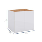 Modernform Cabinet Matte White 27" W X 24" H X 21" D Vanity Floating Full Height Double Door Cabinet